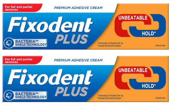 Fixodent Denture Adhesive Cream Dual Power (35ml) - Pack of 2 by Fixodent