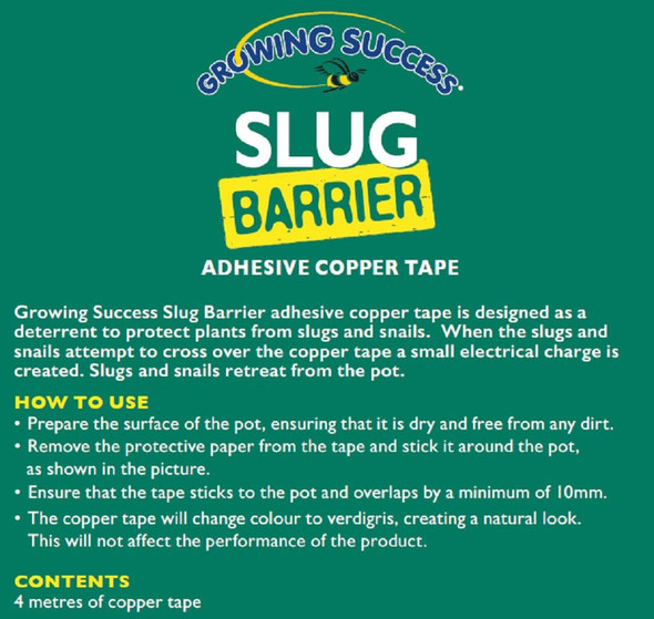 Growing Success Slug Barrier Copper Tape, 4 m