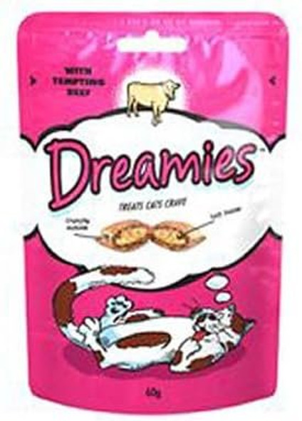 Dreamies Beef Cat Treats 60g (Bulk deal of 8) 480g