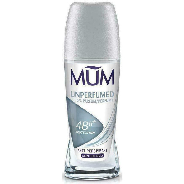 THREE PACKS of Mum Unperfumed Anti-perspirant Roll On 50ml