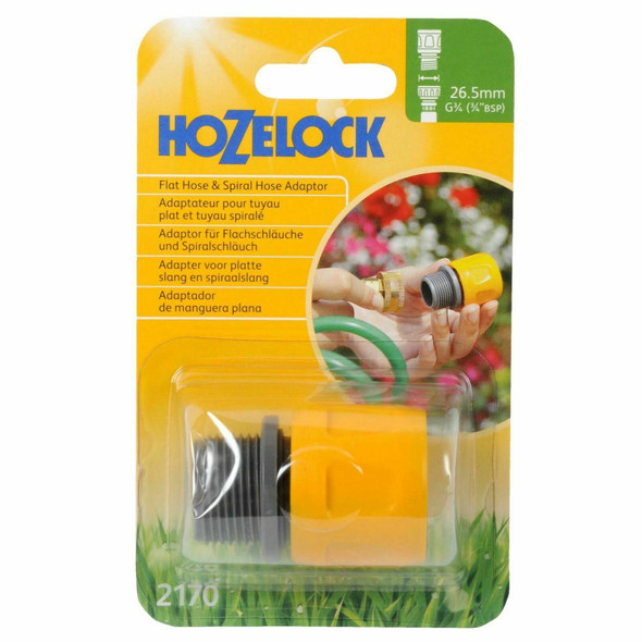 Hozelock 2170P9000 Flat Hose & Spiral Hose Adaptor, 15.0 cm*40.0 cm*25.0 cm