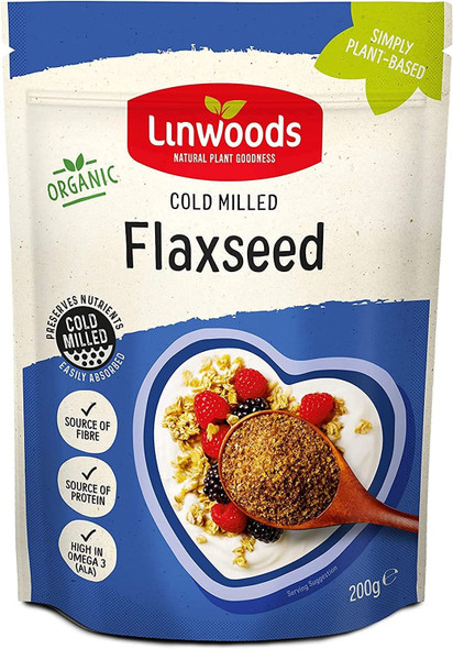 LINWOODS Organic Milled Flaxseed 200g (Pack of 10)