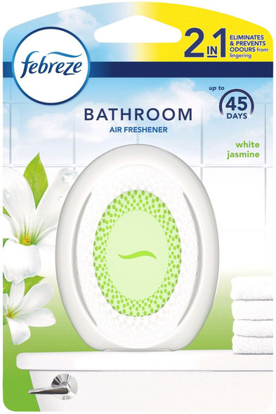 8 x Febreze 2in1 Bathroom Air Freshener White Jasmine Push Button, up to 45 days