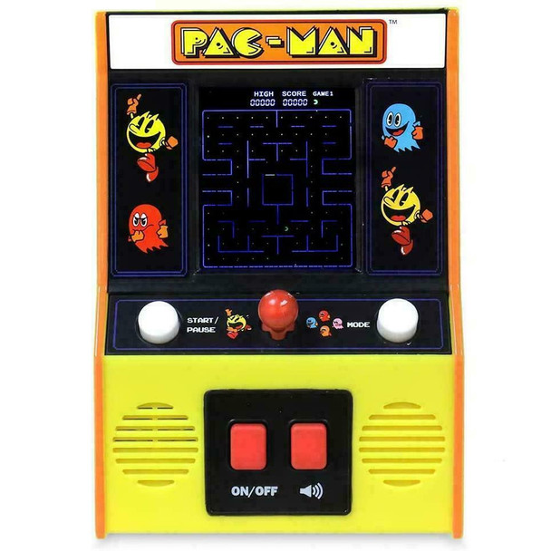 Basic Fun Retro Mini Arcade Game, LCD Colour Screen With 80's Graphics - Pac-Man