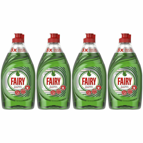 Fairy Platinum Washing Up Liquid Dishwashing Original - 383ml - Cleans 3x Faster
