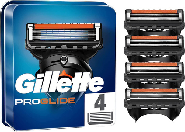 Gillette ProGlide Men’s Razor Blade Refills, 4 Count, With 5 Anti-Friction Blades for a Close, Long-Lasting Shave
