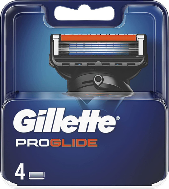 Gillette ProGlide Men’s Razor Blade Refills, 4 Count, With 5 Anti-Friction Blades for a Close, Long-Lasting Shave