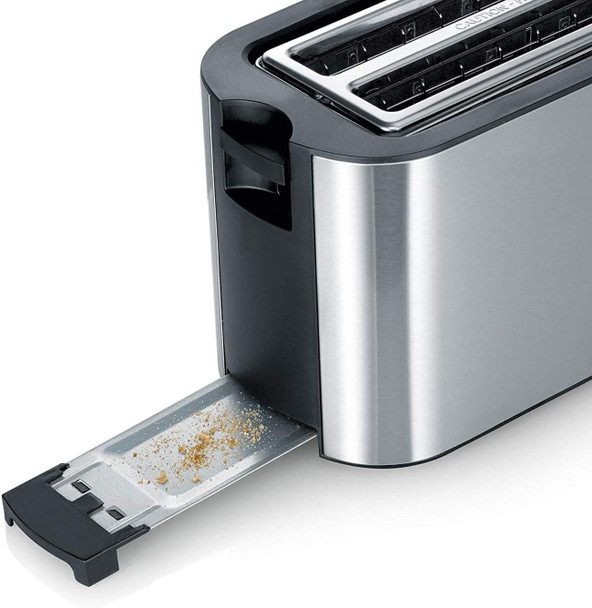 Severin Automatic Long Slot Toaster 1400 W Brushed Stainless Steel/Black