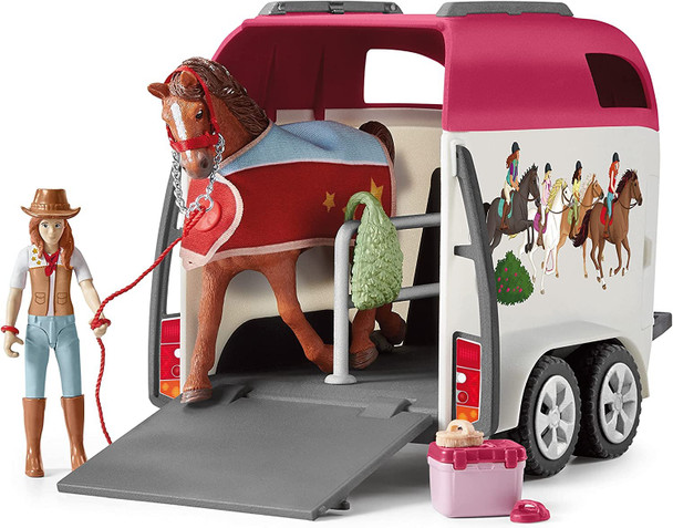 SCHLEICH 42535 Horse Club, 18-Piece Playset Horse Toys for Girls and Boys, Horse Club Adventures with Car and Horse Trailer