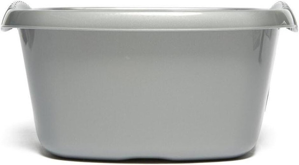 Wham Casa Square Washing-up Bowl Silver High Gloss Finish, 32cm/9 Litre