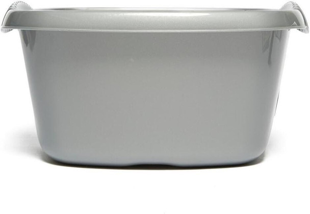 Wham Casa Square Washing-up Bowl Silver High Gloss Finish, 32cm/9 Litre