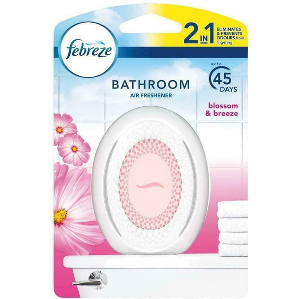 Febreze Bathroom Air Freshener, Small Spaces Refresher, Mega Pack, 4 x 7.5 ml...