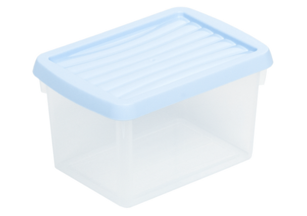 4 x Wham Box & Lid Storage Box Containers 1.5L Clear/Assorted 18 x 12.5 x 23 cm