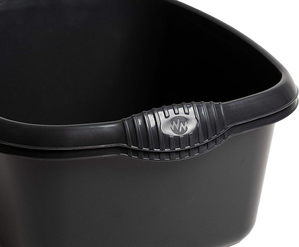 Wham Casa Rectangular Washing Up Bowl 39cm/12 L, Midnight Black