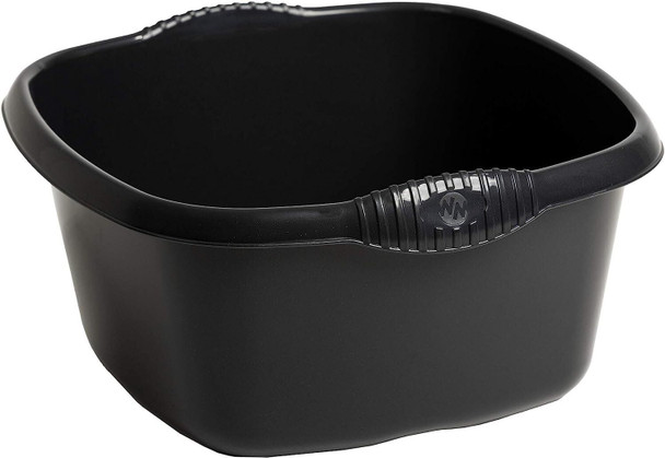 Wham Casa Square Washing Up Bowl Midnight Black 32 x 15 cm, 9 Litre