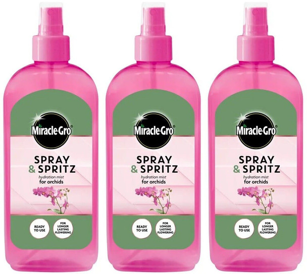 Miracle-Gro 3 x Orchid Spray & Spritz Hydration Mist 300ML