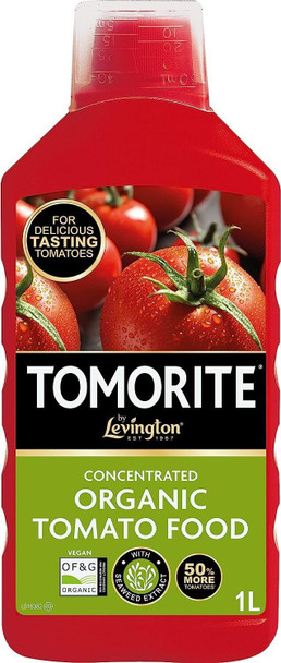 Levington Tomorite Organic Liquid Tomato Feed, Concentrate, 1L
