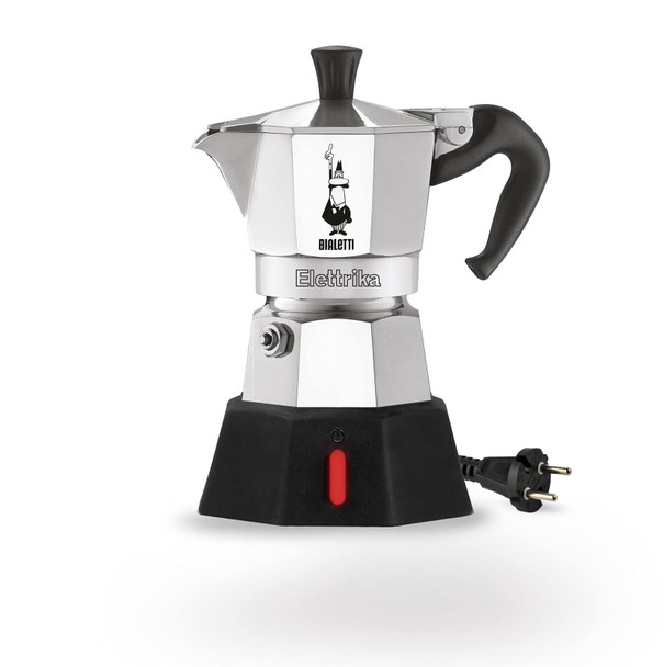 Bialetti Moka Electric Plug-In 2 Cup Coffee Espresso Maker - Silver/Black