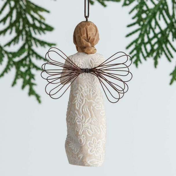 Willow Tree Hand Painted Resin Figurine, Wings - Hanging Ornament - Remembrance