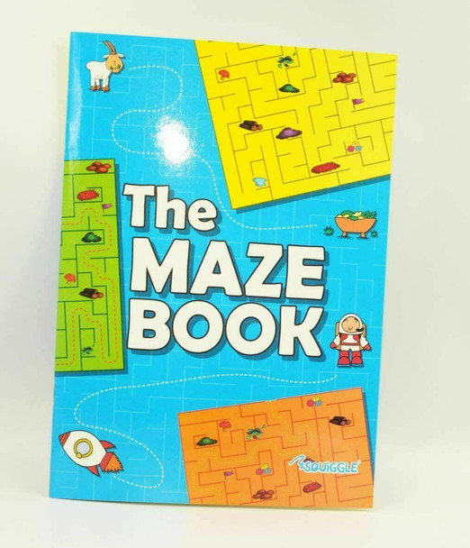 Squiggle A4 Children's Maze Puzzle Book, Activity Game, Design One with 28 Pages
