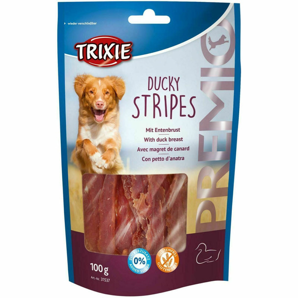 Trixie Premio Ducky Stripes 100g, With Duck Breast, Dog Treats, Rich In Proteins