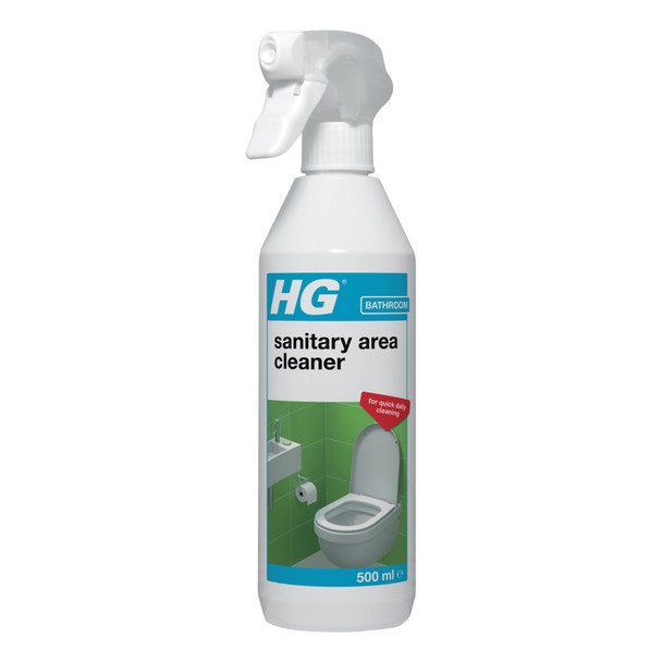 HG Hygienic Toilet Area Cleaner From Toilet Seat To Door Handle, Quick Dry 500ml