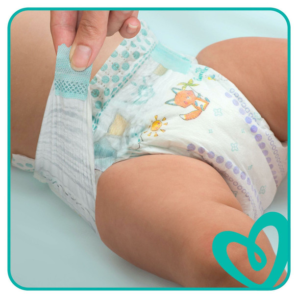 Pampers Baby Extra Dry Nappies Size 8 Essential Pack/Stretchy/Absorbent, 27 Pack