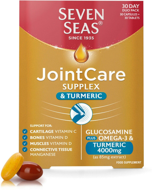 60 x Seven Seas Joint Care Supplex Turmeric 4000mg & Omega-3 Tablets & Capsules