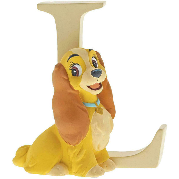 Disney Enchanting Collection Hand Painted Letter Ornament Lady & The Tramp L 7cm