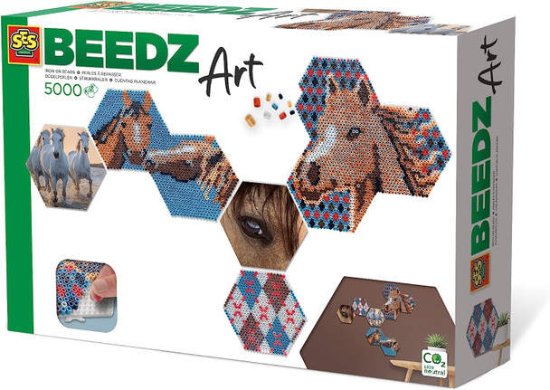 SES Creative 06023 Beedz Art-Hex Tiles Horses, Various