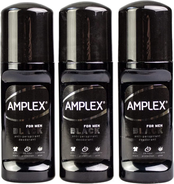 Amplex Roll On Deo 50ml Black For Men (Pack of 1)