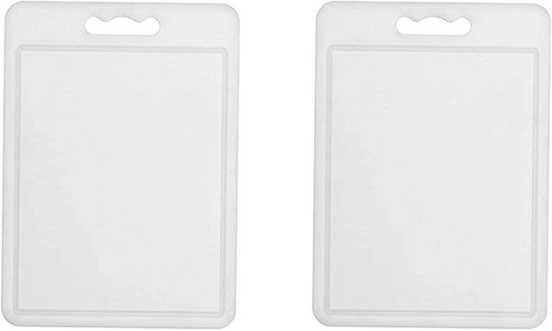 Chef Aid Kitchen Easy Wash Chopping Board Lightweight L40cm x W30cm White (Pack of 2)