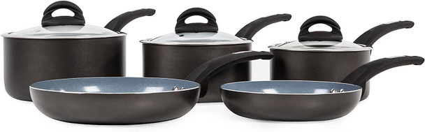 Tower Cerasure 5 Piece Pan Set with Non-Stick Coating Suitable for all Hob Types