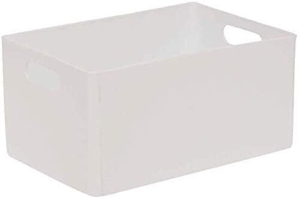 2 x Wham Studio Storage Baskets for Bathroom Toilettries with Handles White 3.9 L