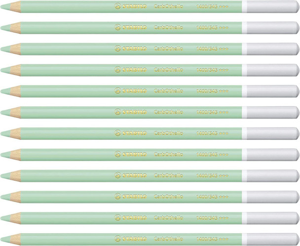Chalk-Pastel Pencil - STABILO CarbOthello - Pack of 12 - Green Light