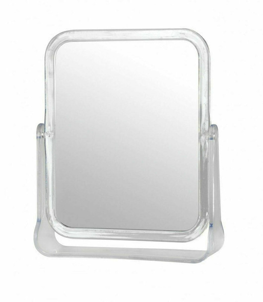 SupaHome Rectangular Plastic Mirror Double sided Swivel Stand 19.2cm x 16cm