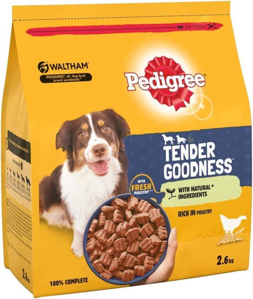 Pedigree Tender Goodness Dry Food Biscuits for Adult Dogs with Poultry 2.6kg