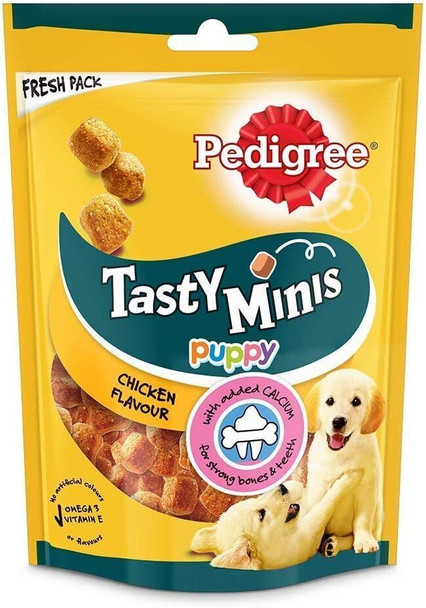 Pedigree Tasty Minis Chewy Cubes, Chicken, 125g
