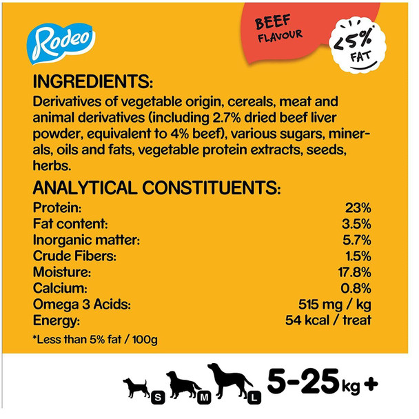 Pedigree Rodeo Dog Treats with Beef,123 g (Pack of 1)