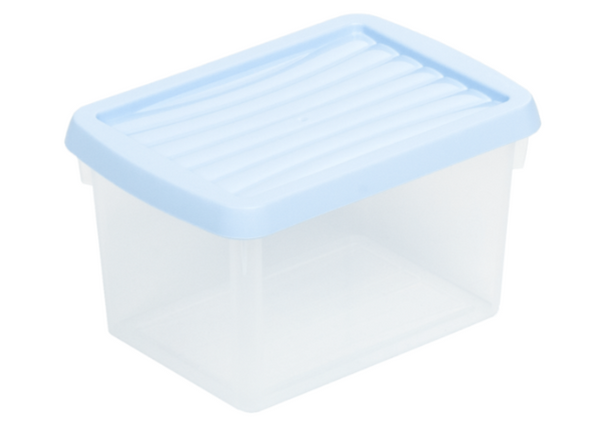 Whatmore Wham Box Storage Container with Lids 4 Pack, 1.5 Litre Clear/Assorted