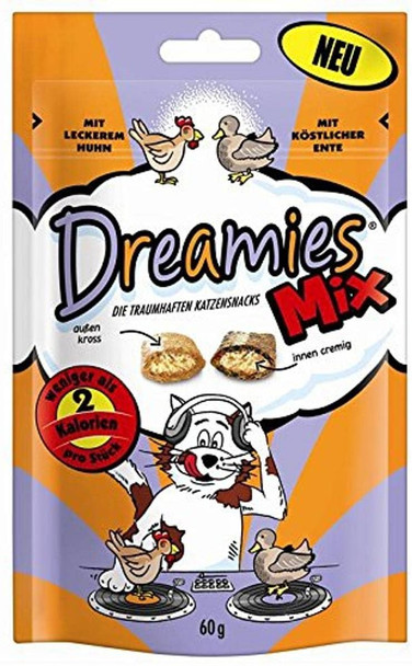 Dreamies Cat Treats, Mega Pack with Salmon, 6 Pouches (6 x 180 g)