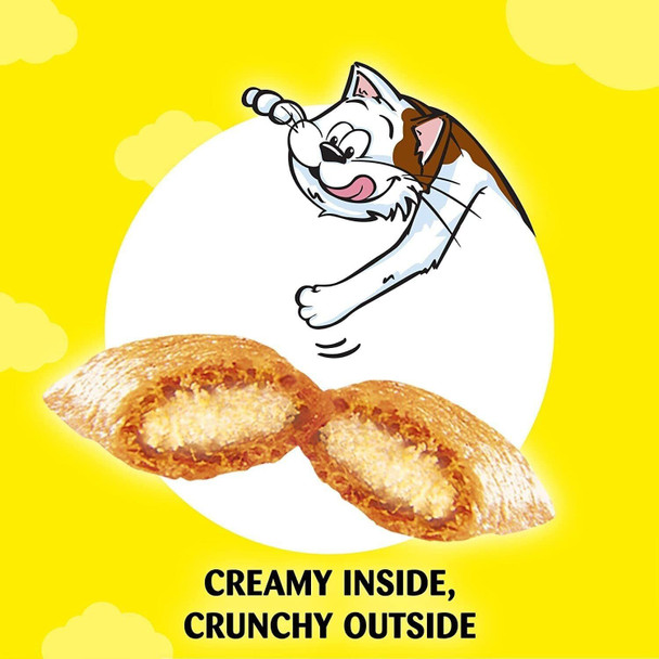 Dreamies Mix Cat Treats, tasty snacks with tempting salmon flavour & cheese, 60 g