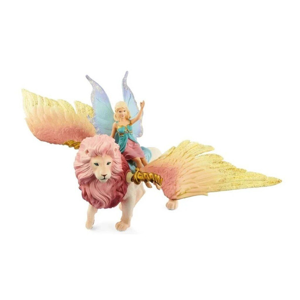 Schleich 70714 Bayala Fairy in Flight on Winged Lion Figurine for Children 5-12 Years