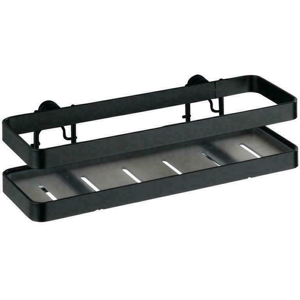 Wenko Spice Rack, Metal, Black, 22 x 5,5 x 7 cm