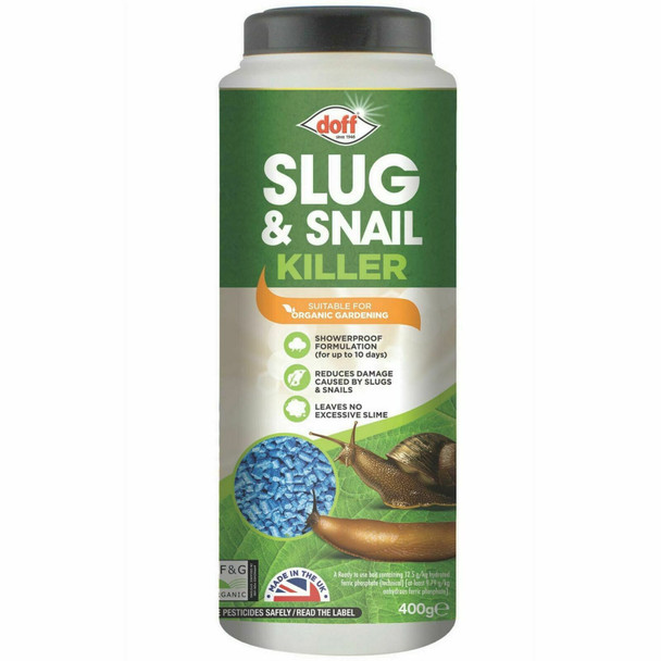 Doff Slug & Snail Killer Pellets Organic 400g - Ferric Phosphate