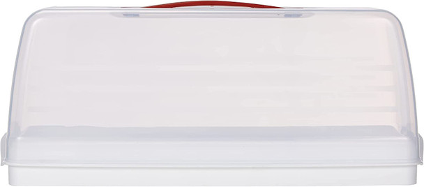 Curver 175247 Rectangular Cake Tin Transparent/White, Polypropylene