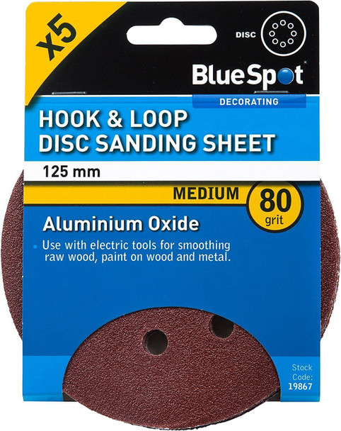 Blue Spot Tools 19867 80 Grit Sanding Disc, Brown