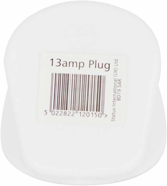 STATUS 13A 3 Pin Plug UK | White 13amp Electrical Plugs | Pack of 3 | 13AWPB112