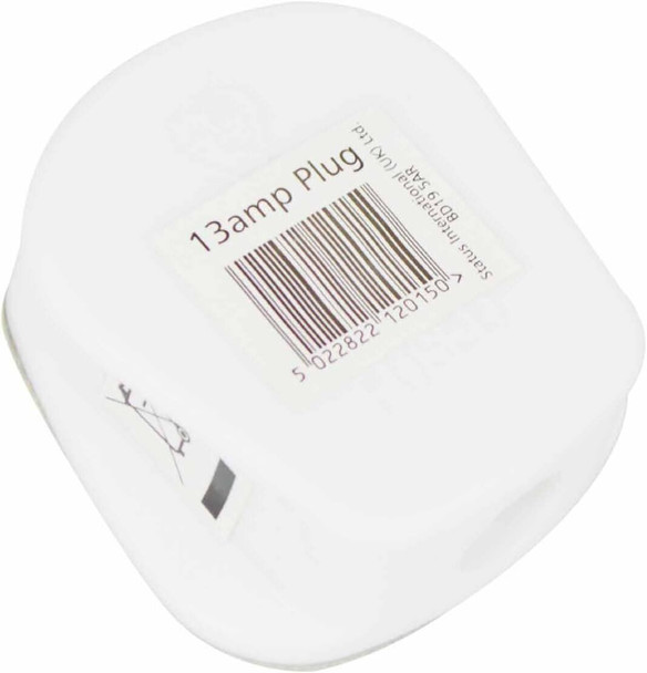 STATUS 13A 3 Pin Plug UK | White 13amp Electrical Plugs | Pack of 3 | 13AWPB112