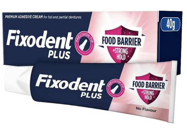 Fixodent Plus Food Seal Premium Denture Adhesive, 40 g (Pack of 1)